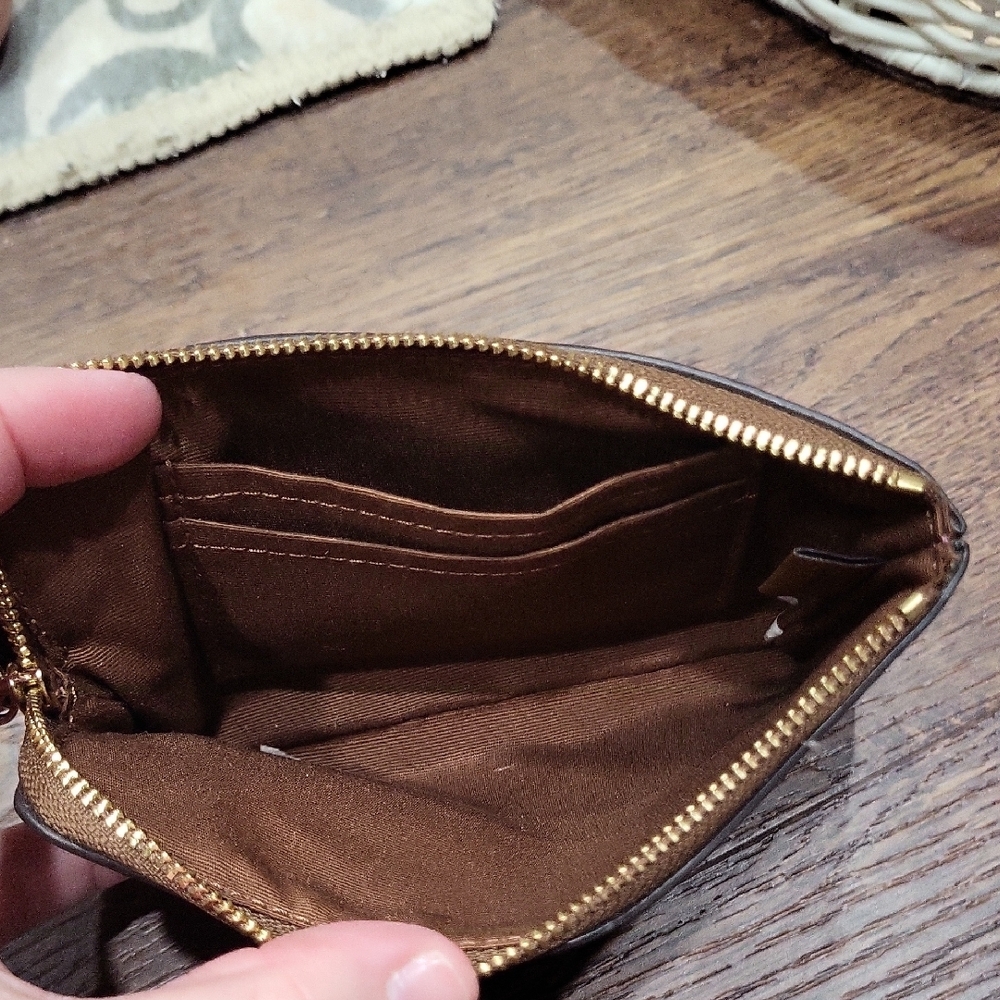Coach Tan Floral Wristlet - Picture 4 of 4